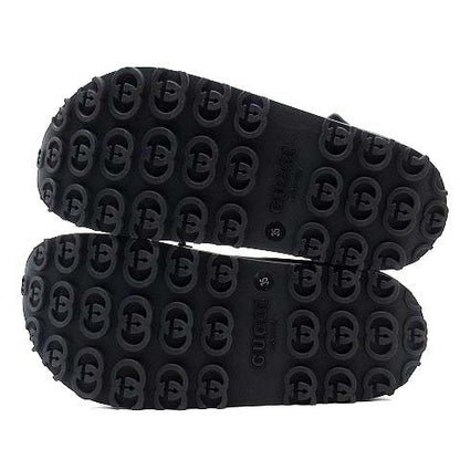 Gucci Horsebit Platform Rubber Sandals Strap 742435 Black 35 Approx 22cm