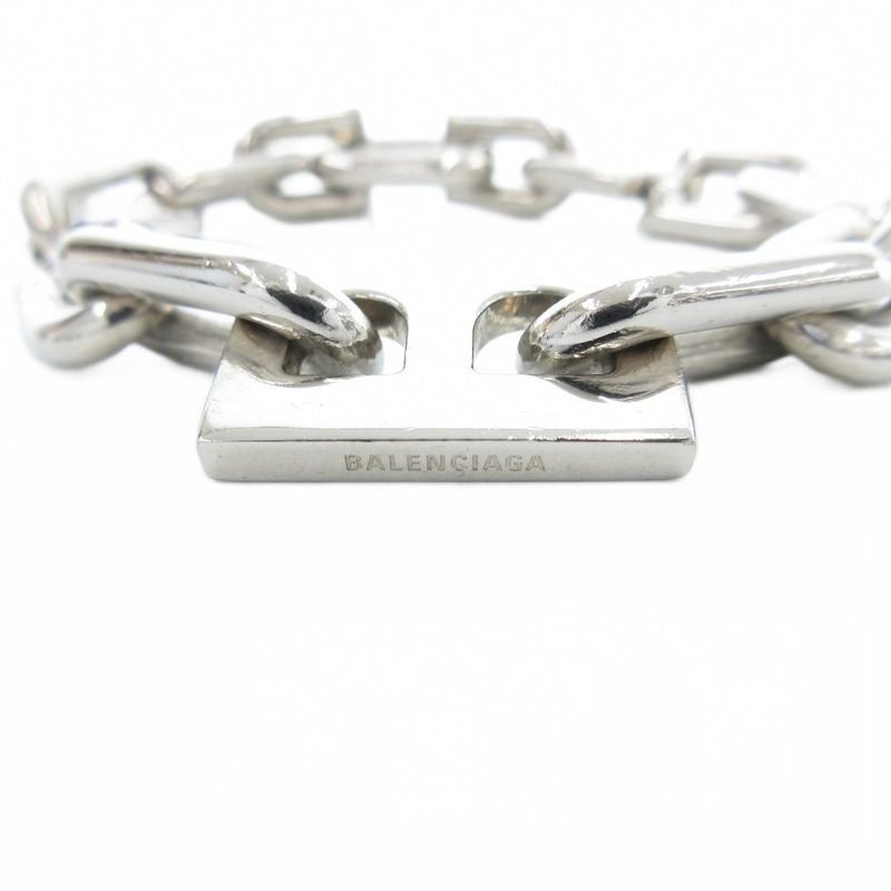 Balenciaga B Chain Slim Chain Bracelet M Silver Color Uo Aa