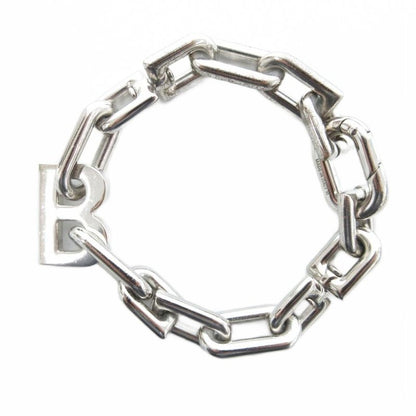 Balenciaga B Chain Slim Chain Bracelet M Silver Color Uo Aa