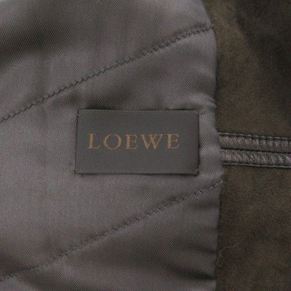 Loewe Mouton Jacket 38 M Rabbit Fur Sheepskin Leather Brown Ae