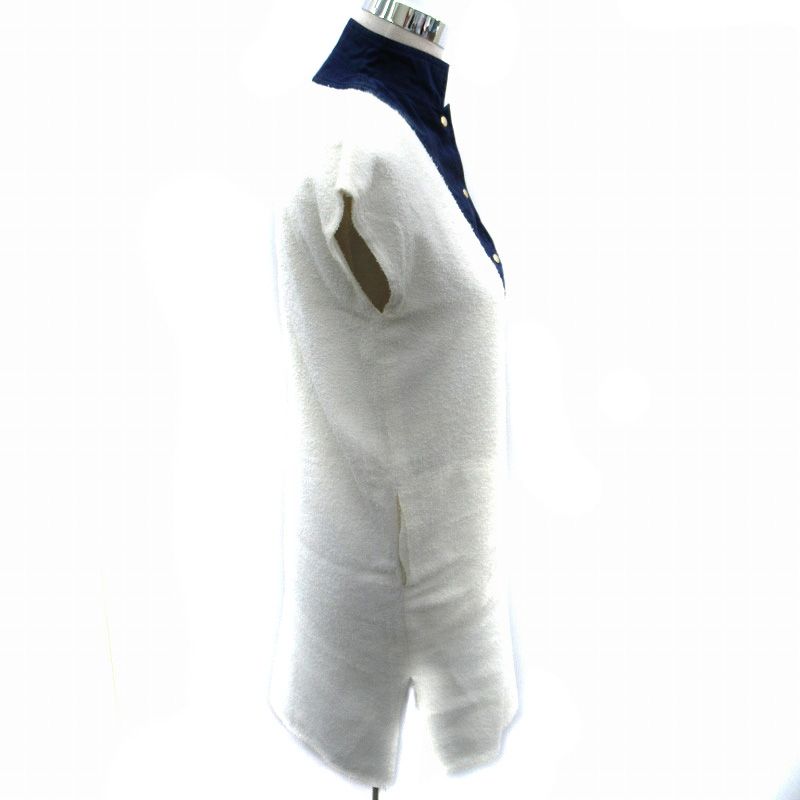 Christian Dior Sports Dress Mini Length Sleeveless Stand Collar Embroidered