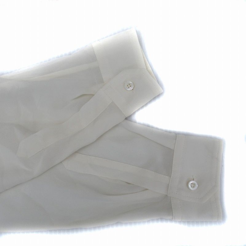 Gucci Shirt Blouse Long Sleeves Silk 38 M Ivory Sm22 Ibo81