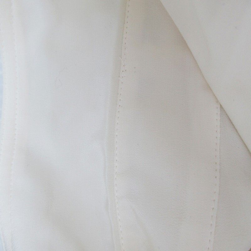 Gucci Shirt Blouse Long Sleeves Silk 38 M Ivory Sm22 Ibo81