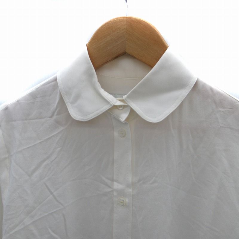 Gucci Shirt Blouse Long Sleeves Silk 38 M Ivory Sm22 Ibo81