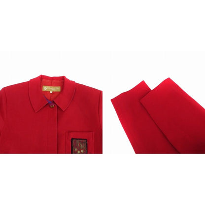 Christian Dior Sports Stainless Steel Collar Jacket Single Button Mid Length