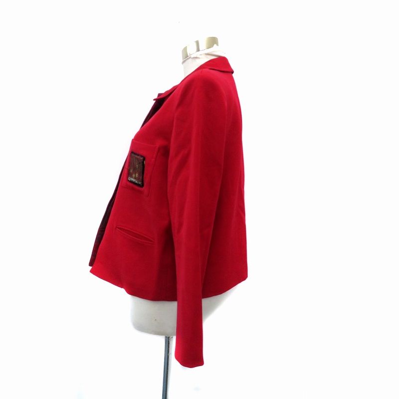 Christian Dior Sports Stainless Steel Collar Jacket Single Button Mid Length