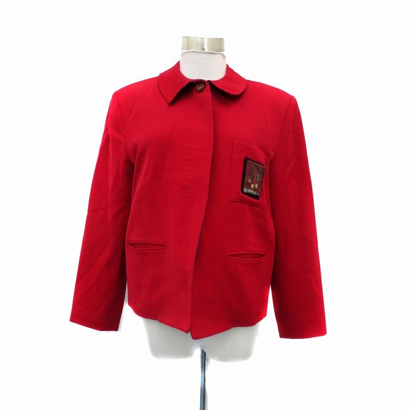 Christian Dior Sports Stainless Steel Collar Jacket Single Button Mid Length