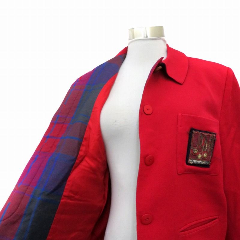 Christian Dior Sports Stainless Steel Collar Jacket Single Button Mid Length