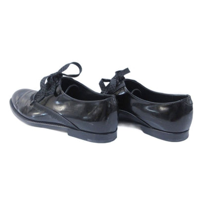 Bottega Veneta Dress Shoes Enamel Leather Stitch Design Lace-Up Leather Shoes