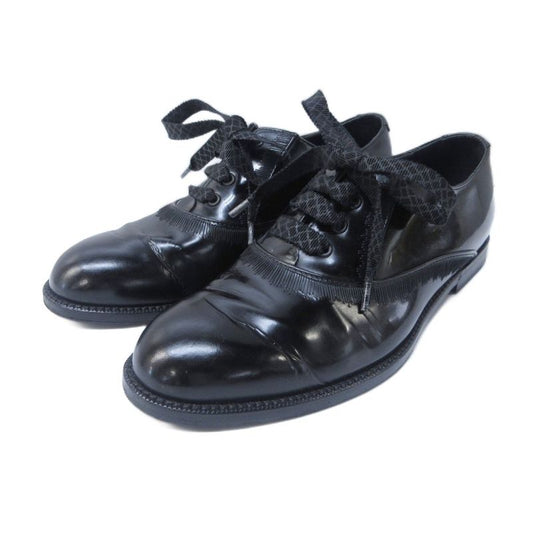 Bottega Veneta Dress Shoes Enamel Leather Stitch Design Lace-Up Leather Shoes