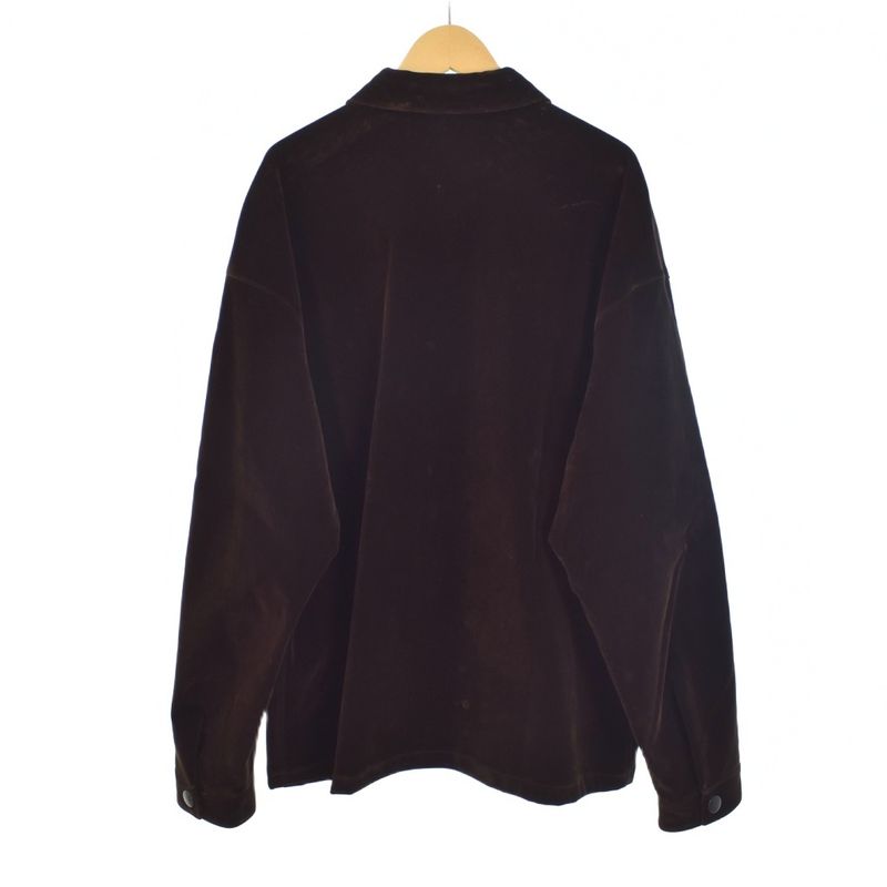 Prada 23aw Triangle Logo Velvet Jacket M Brown Sc657 S231 12ho Aa