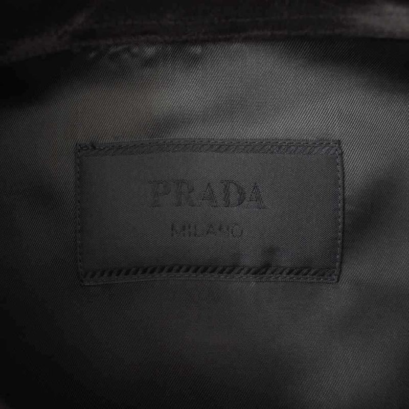 Prada 23aw Triangle Logo Velvet Jacket M Brown Sc657 S231 12ho Aa