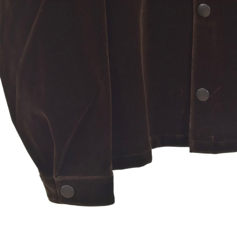 Prada 23aw Triangle Logo Velvet Jacket M Brown Sc657 S231 12ho Aa