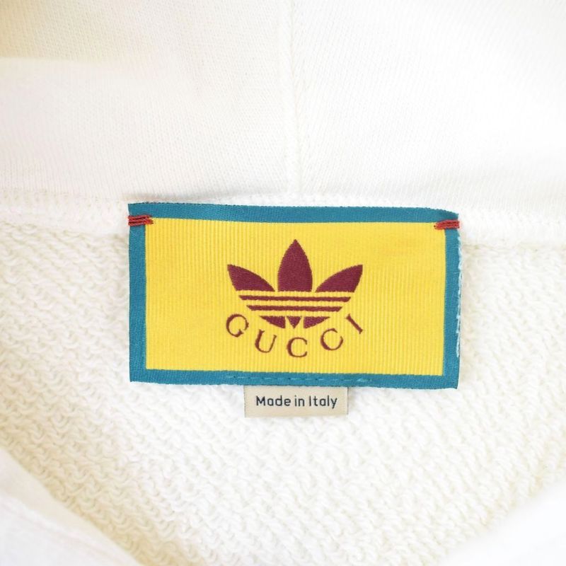 Gucci Adidas 22aw Logo Sweatshirt Pullover Hoodie M White 717427 Aa