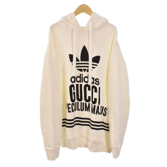 Gucci Adidas 22aw Logo Sweatshirt Pullover Hoodie M White 717427 Aa