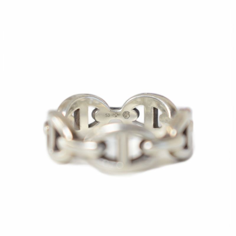 Hermes Chaine D'ancre Anchene PM Ring Accessories Ag925 53 Silver 20ag074607
