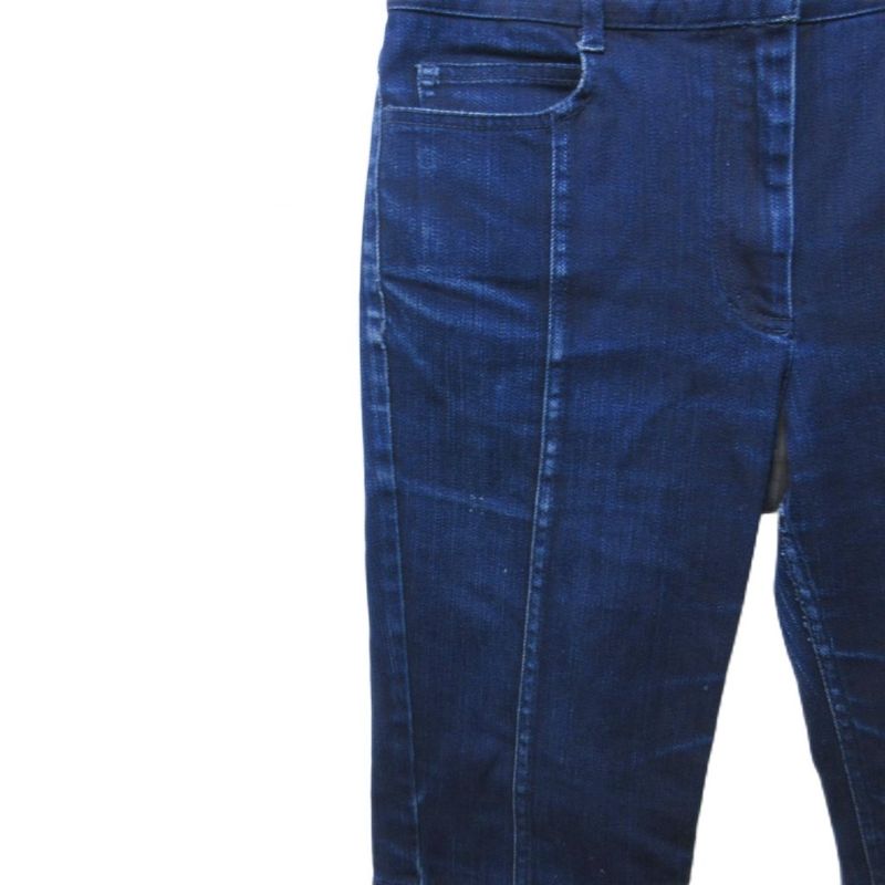 Celine Modele Depose Denim Jeans Straight Faded Dark Blue Indigo Blue 40 Approx