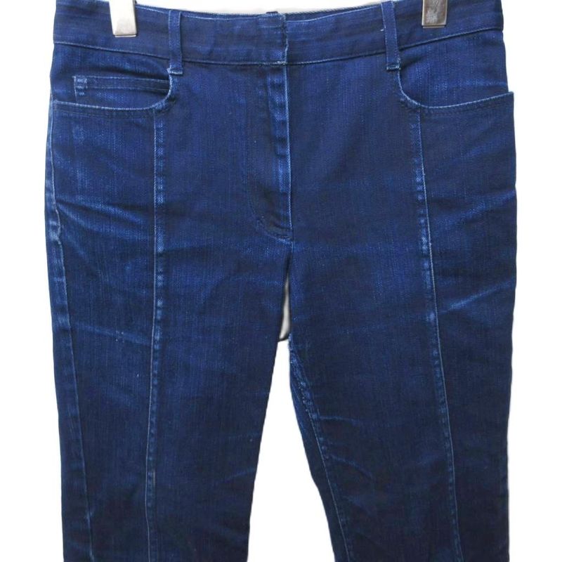 Celine Modele Depose Denim Jeans Straight Faded Dark Blue Indigo Blue 40 Approx