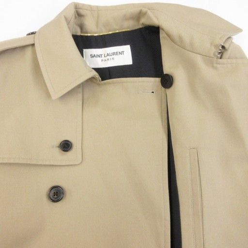 Saint Laurent Paris Excellent Condition Belted Classic Trench Coat Jacket Long