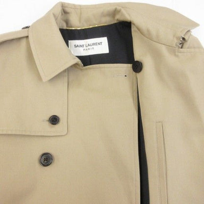 Saint Laurent Paris Excellent Condition Belted Classic Trench Coat Jacket Long