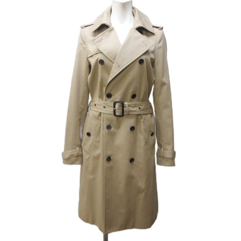 Saint Laurent Paris Excellent Condition Belted Classic Trench Coat Jacket Long