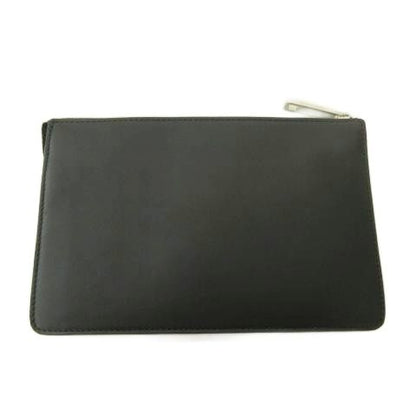 Fendi Think 7va350 Second Clutch Bag Leather Logo Black Aa