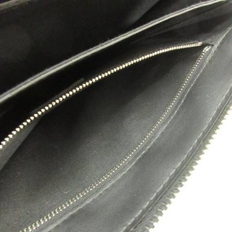 Fendi Think 7va350 Second Clutch Bag Leather Logo Black Aa