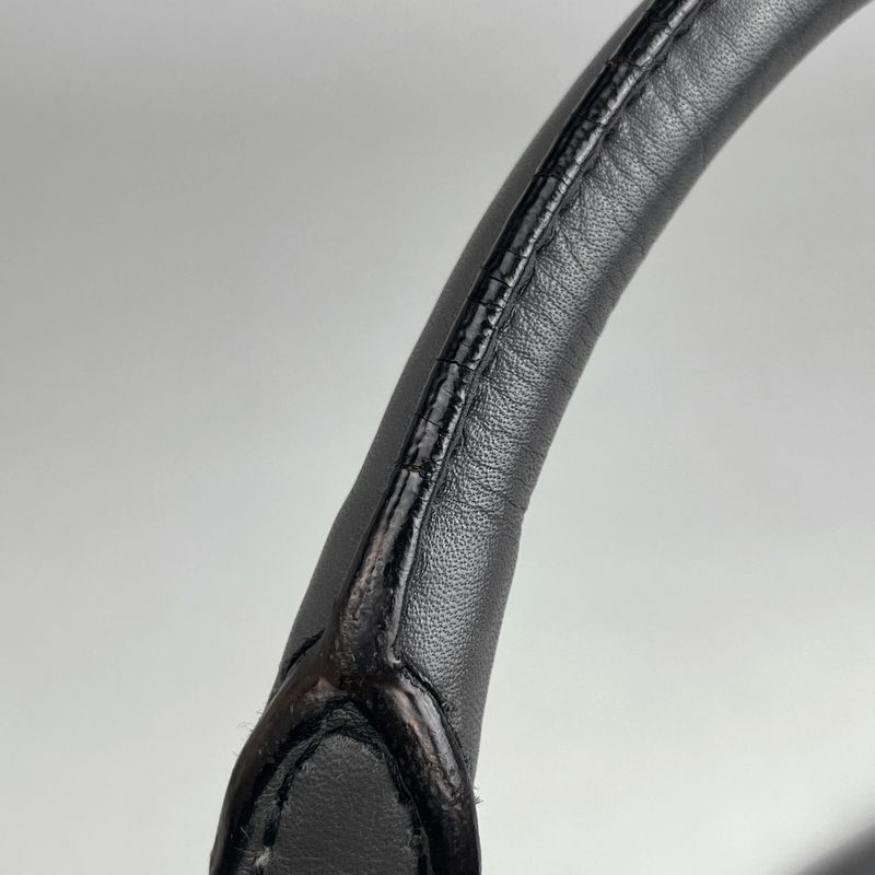 Prada Logo Handbag 2way Shoulder Bag Gather Handbag Nylon Gray Bn1496 Women