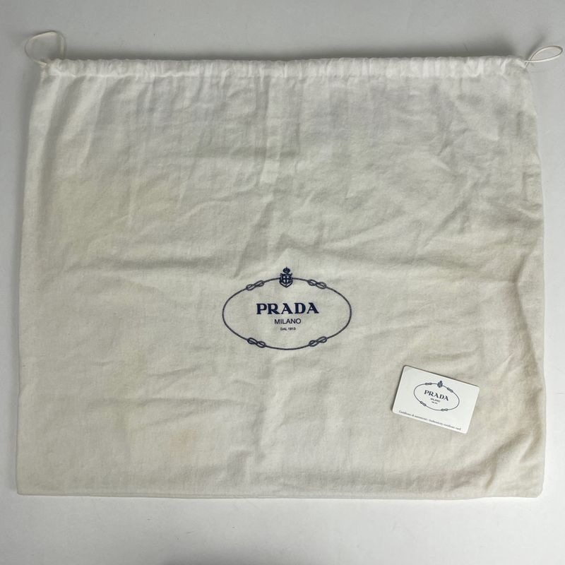 Prada Logo Handbag 2way Shoulder Bag Gather Handbag Nylon Gray Bn1496 Women