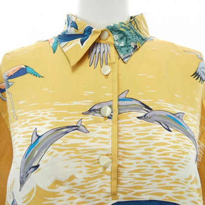 Vintage Hermes Lavie Precievse de LA Mediterranee Twill Raine Polo Shirt