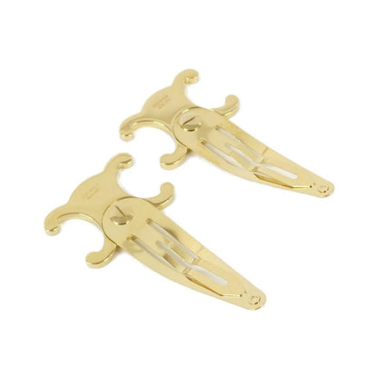 Celine Triomphe Snap Clip 46z656bsl Hair Clip