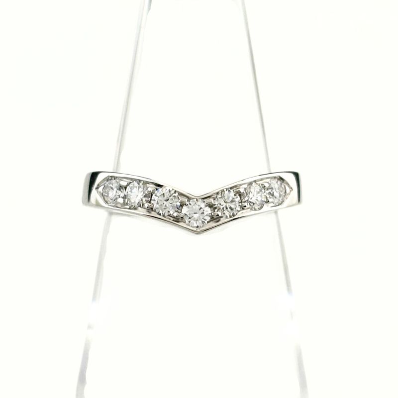 Tiffany & Co Tiffany & Co V Band Ring Platinum Ring Melee Diamond Ring #10