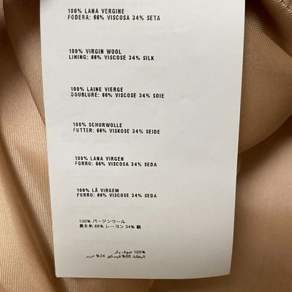 Prada Sleeve Design Virgin Wool Long Coat Size 38 Pink Beige Women Used