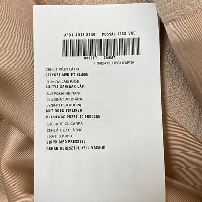 Prada Sleeve Design Virgin Wool Long Coat Size 38 Pink Beige Women Used