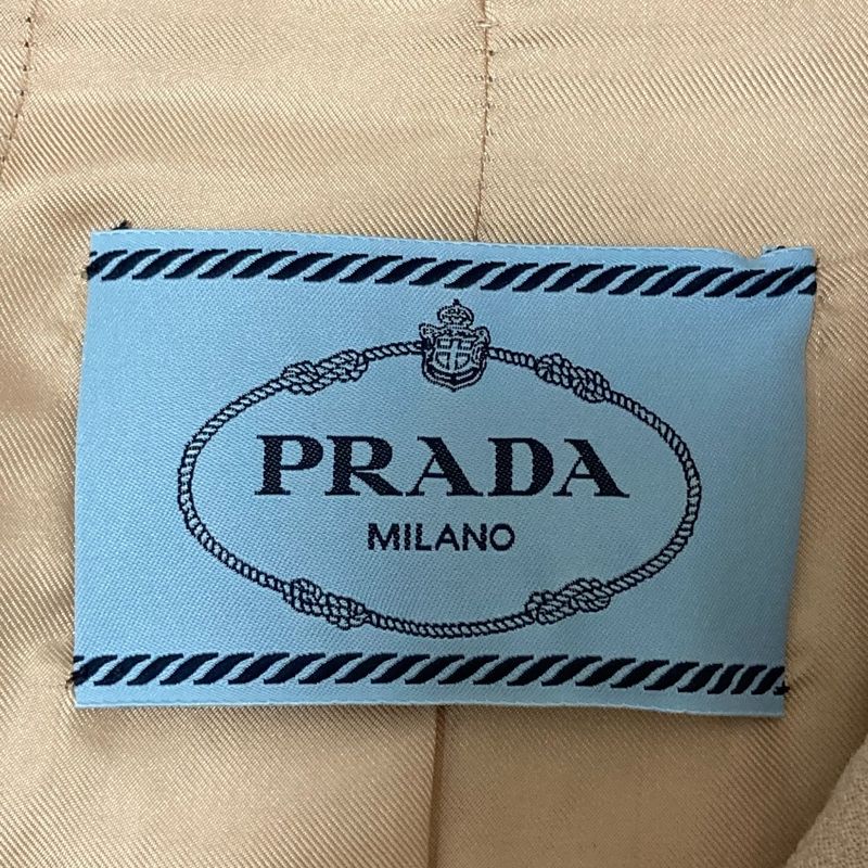 Prada Sleeve Design Virgin Wool Long Coat Size 38 Pink Beige Women Used