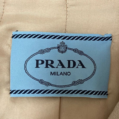 Prada Sleeve Design Virgin Wool Long Coat Size 38 Pink Beige Women Used