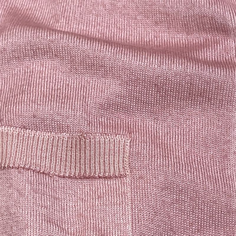 Good Prada Wool Silk Crew Neck High Gauge Knit Cardigan Size 40 Pink Women Used