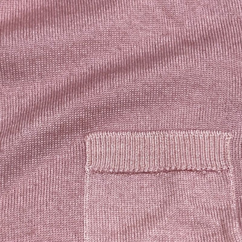 Good Prada Wool Silk Crew Neck High Gauge Knit Cardigan Size 40 Pink Women Used