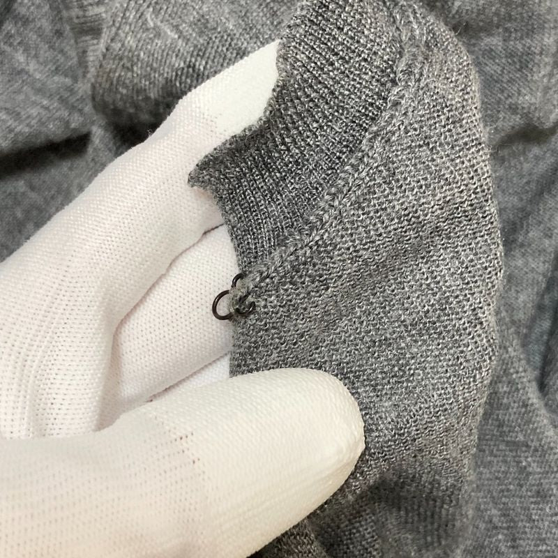 Prada Wool Silk Backless High Gauge Knit Cardigan Size 40 Gray Women's Preowned