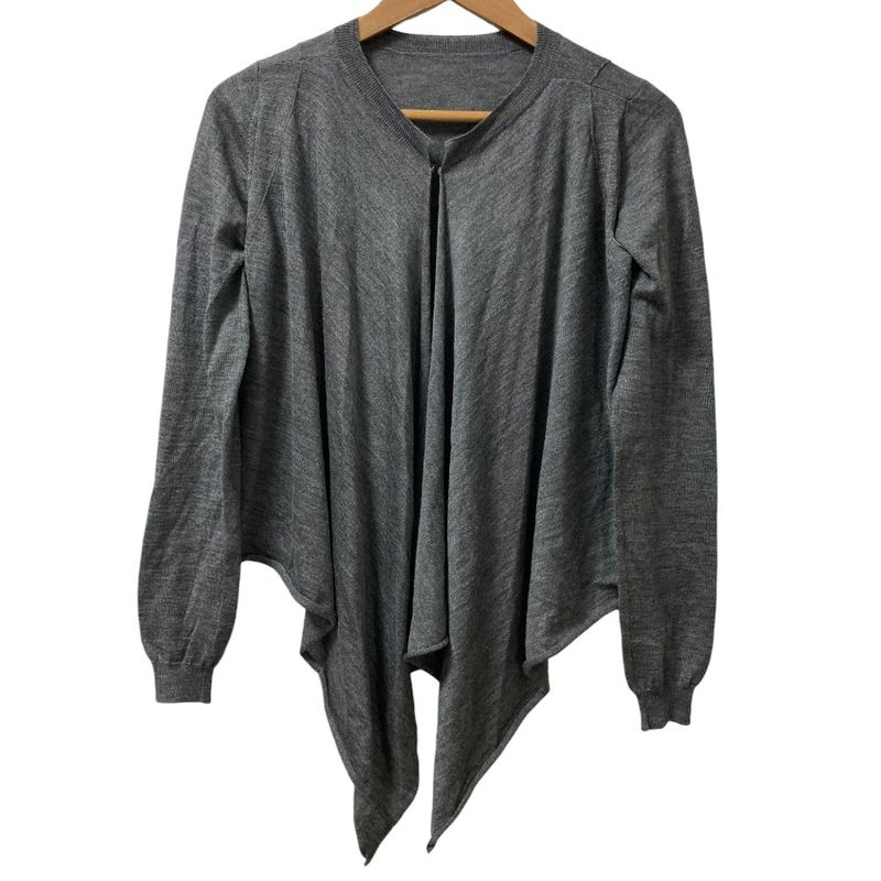 Prada Wool Silk Backless High Gauge Knit Cardigan Size 40 Gray Women's Preowned