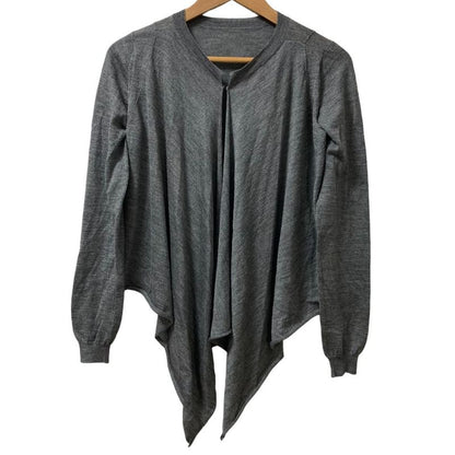 Prada Wool Silk Backless High Gauge Knit Cardigan Size 40 Gray Women's Preowned