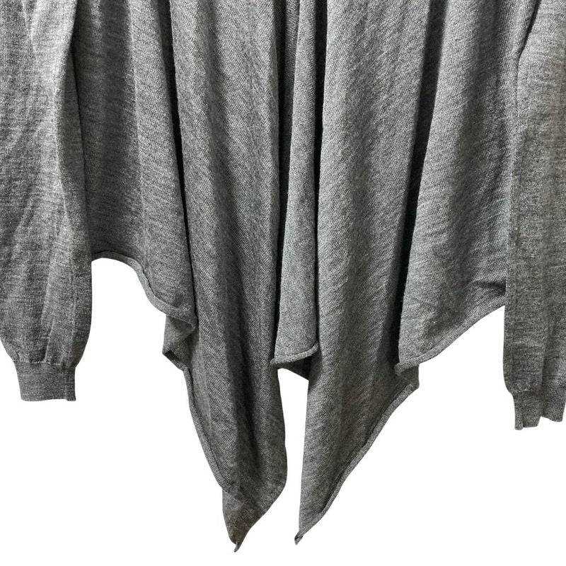 Prada Wool Silk Backless High Gauge Knit Cardigan Size 40 Gray Women's Preowned