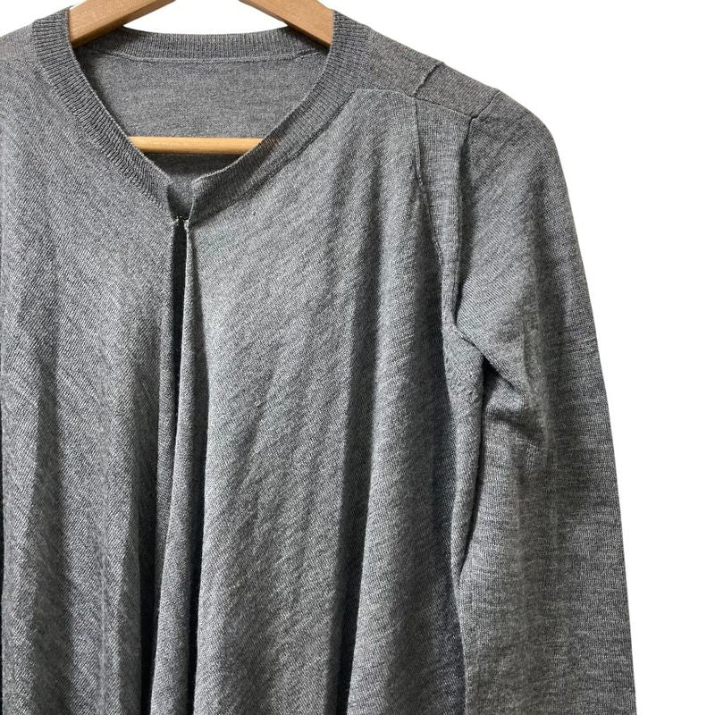 Prada Wool Silk Backless High Gauge Knit Cardigan Size 40 Gray Women's Preowned