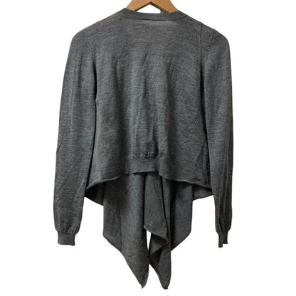 Prada Wool Silk Backless High Gauge Knit Cardigan Size 40 Gray Women's Preowned