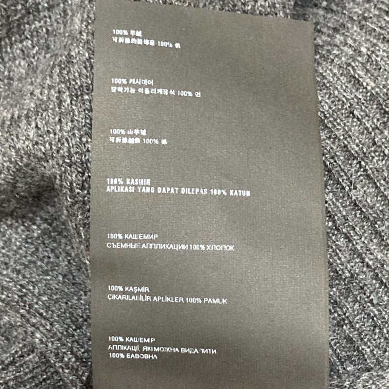 Prada Back Ribbon Cashmere Knit Sweater Size 40 Gray Women's Preowned Used