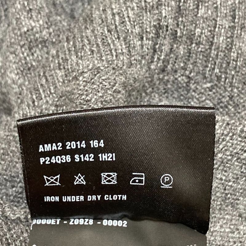 Prada Back Ribbon Cashmere Knit Sweater Size 40 Gray Women's Preowned Used