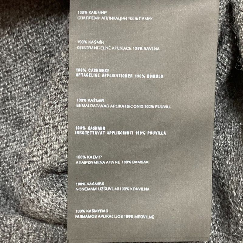 Prada Back Ribbon Cashmere Knit Sweater Size 40 Gray Women's Preowned Used