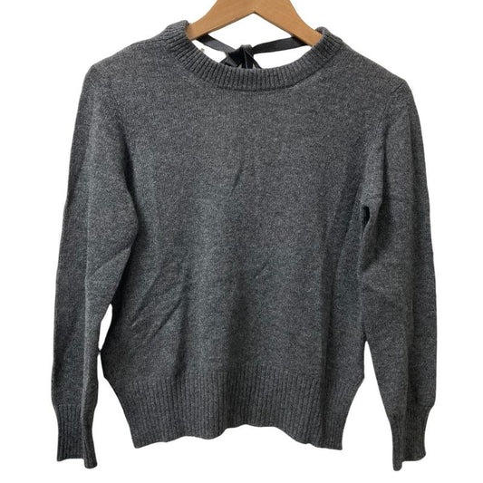 Prada Back Ribbon Cashmere Knit Sweater Size 40 Gray Women's Preowned Used