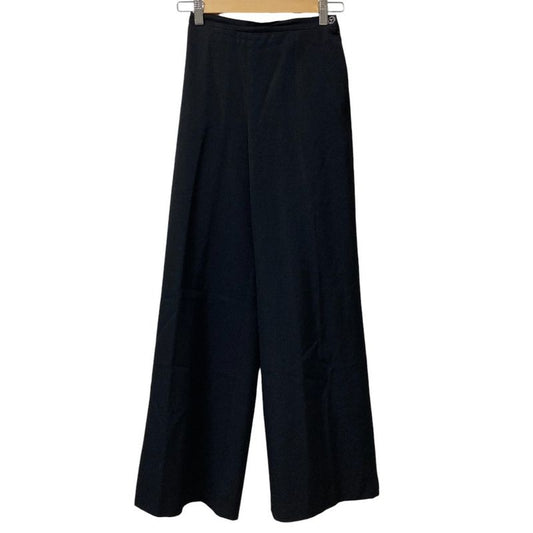 Chanel Coco Mark Button Wide Pants P40225 Size 34 Black Ladies Preowned Used
