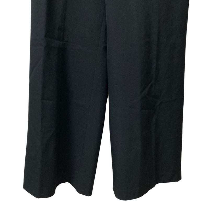 Chanel Coco Mark Button Wide Pants P40225 Size 34 Black Ladies Preowned Used